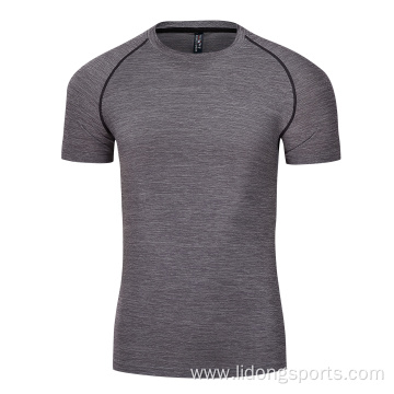 Wholesale Adult Short Sleeve Fitness Sport Men T-shirt